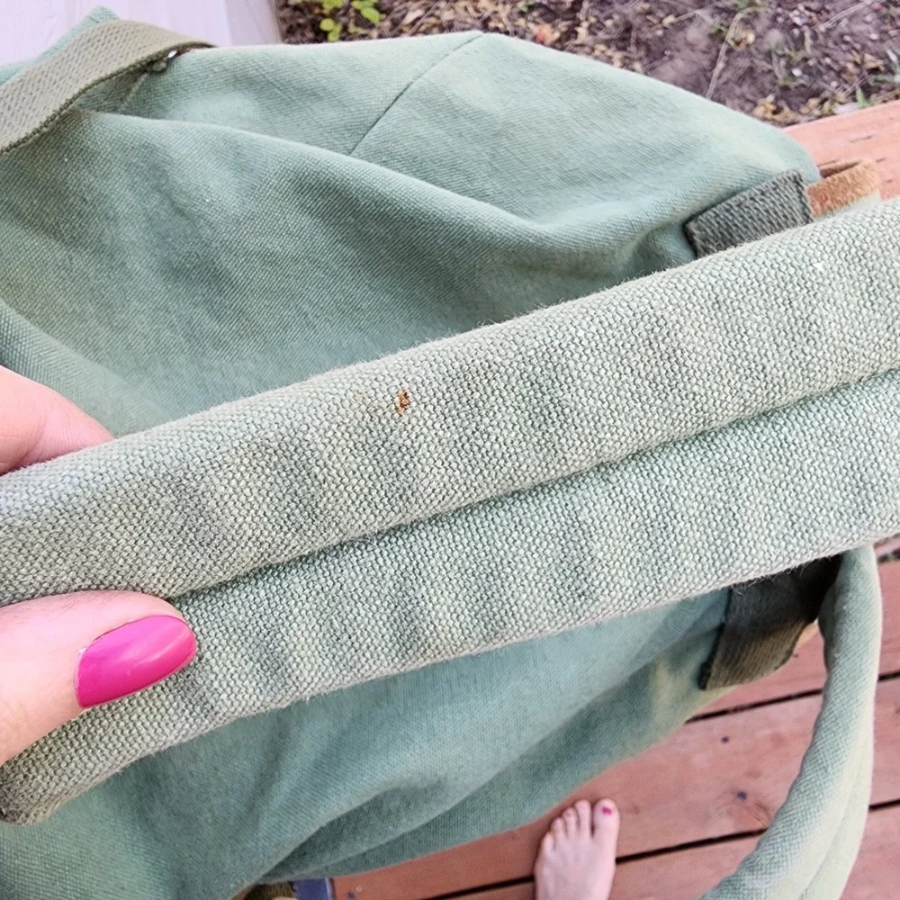 OGIO Green Canvas Backpack Rucksack Vintage Style Utility Gorpcore Hipster
